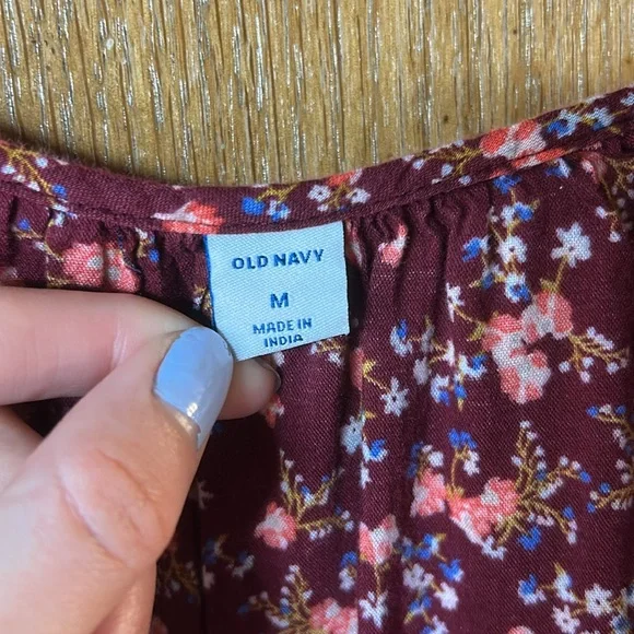 Old Navy Medium Smocked Peasant Dress Mini - Picture 4 of 11